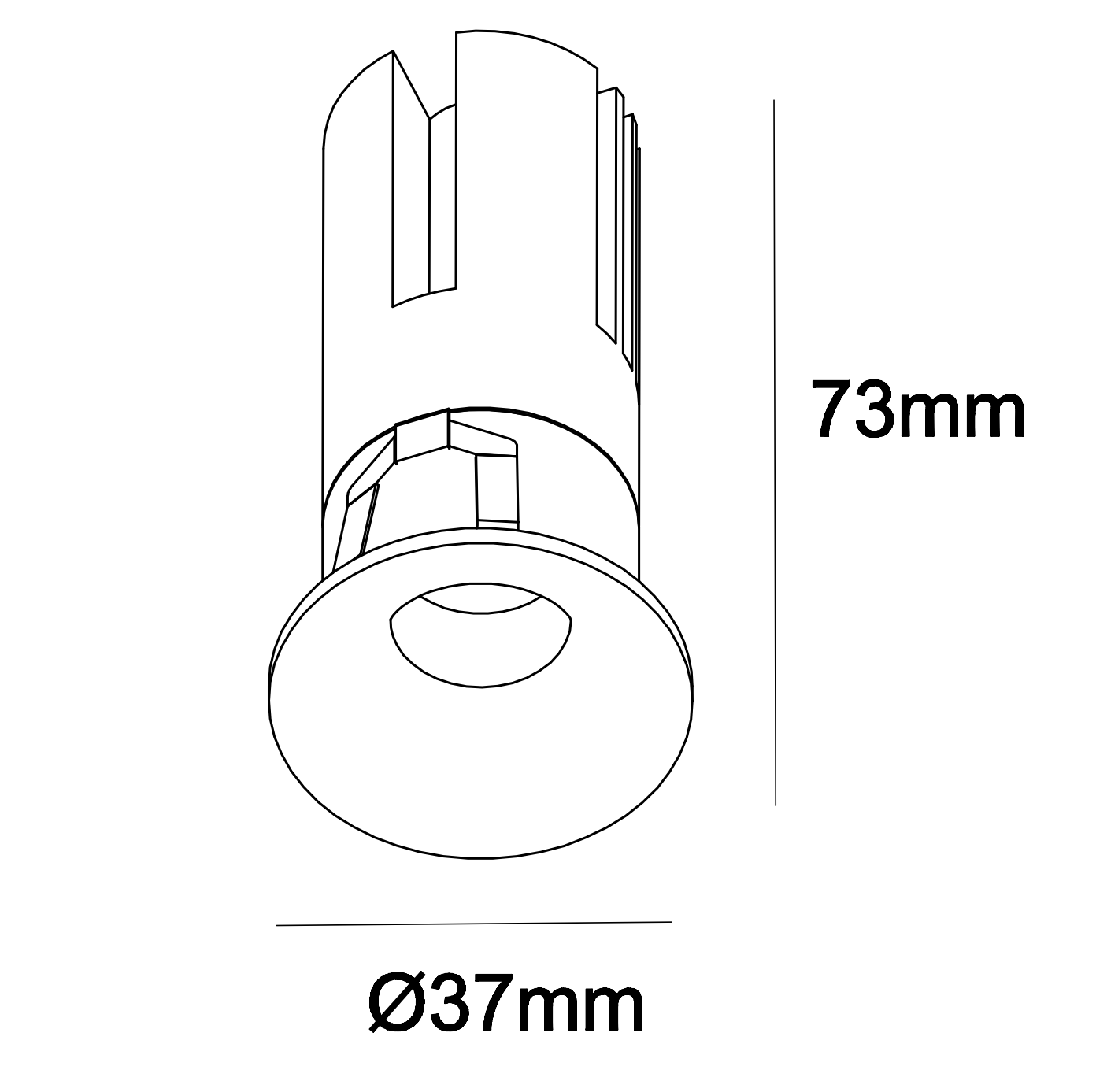 5W COB LED downlight, ceiling downlight, anti glare downlight